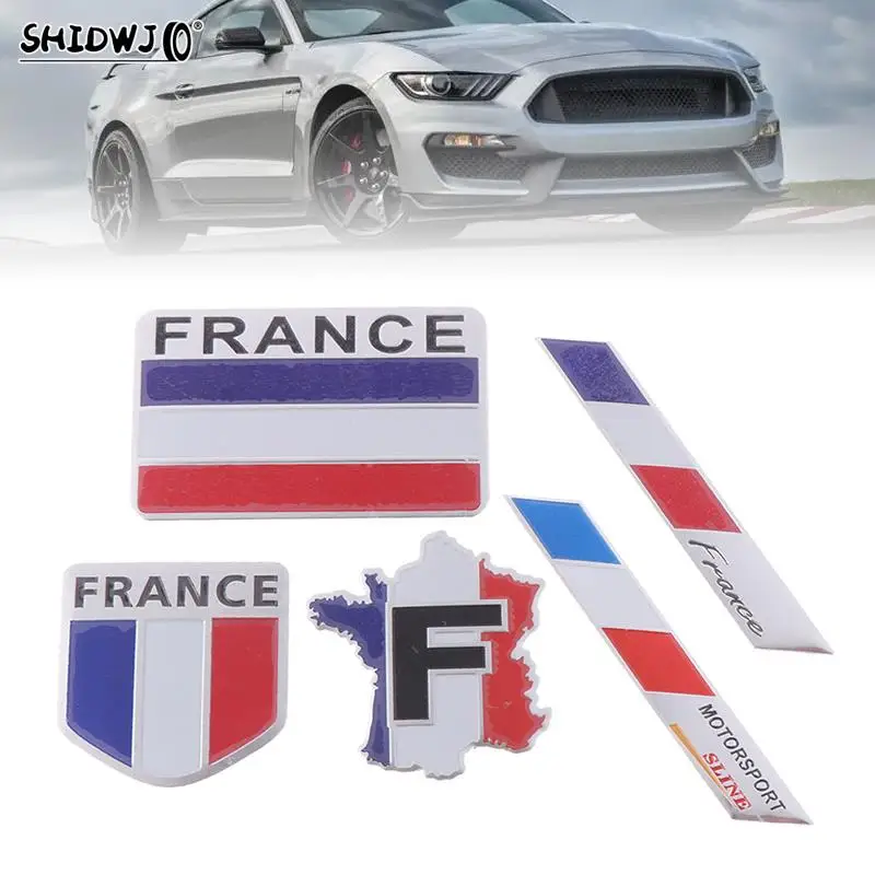 1ks univerzálne nálepka automobilov francúzska vlajka Znak hliníkový zliatinový odznak obtisky automobilu Motocykel