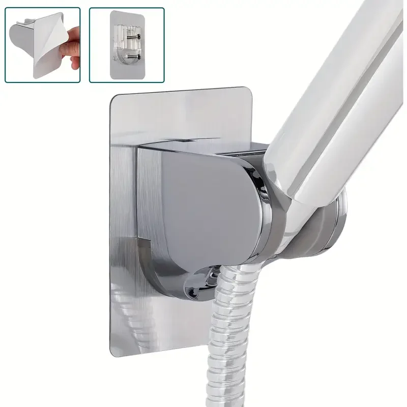 1ks Univerzálny držiak sprchy na stenu namontovaný punč zadarmo pre domácnosť nastaviteľná sprchovacia držiak Self Adhesive Kúpeľňa príslušenstvo