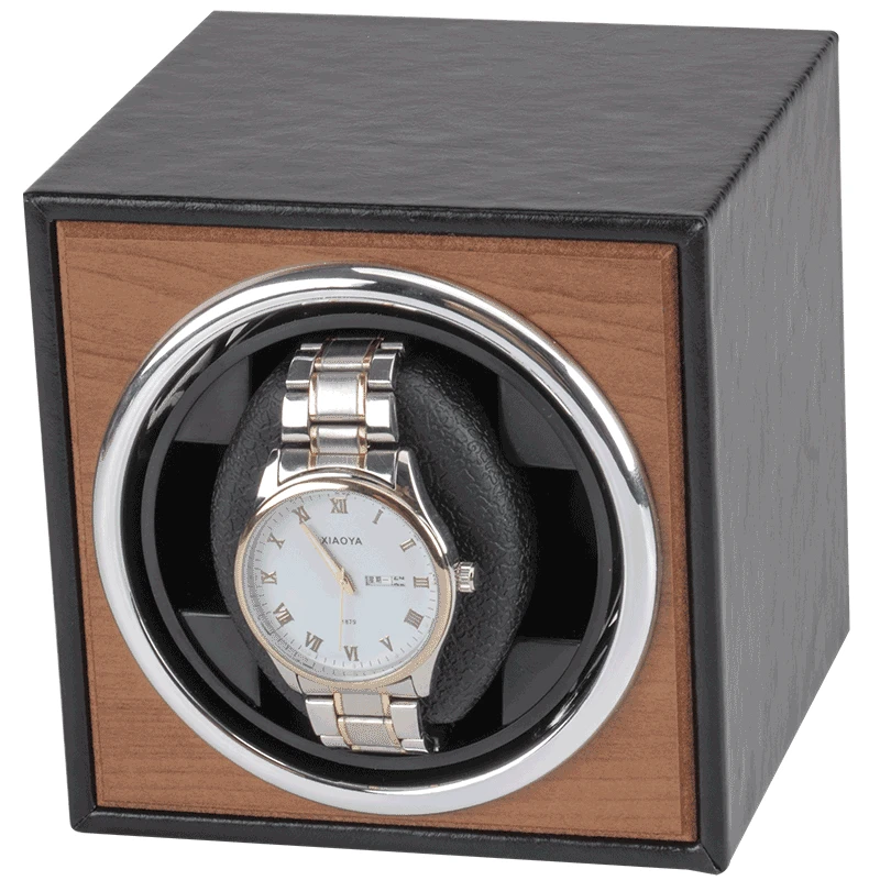 1ks USB Power Supply Black Mechanical Watch vinutia Motor Shaker Shaker Watch Winder Storage Storage Drevené pre mechanické hodinky