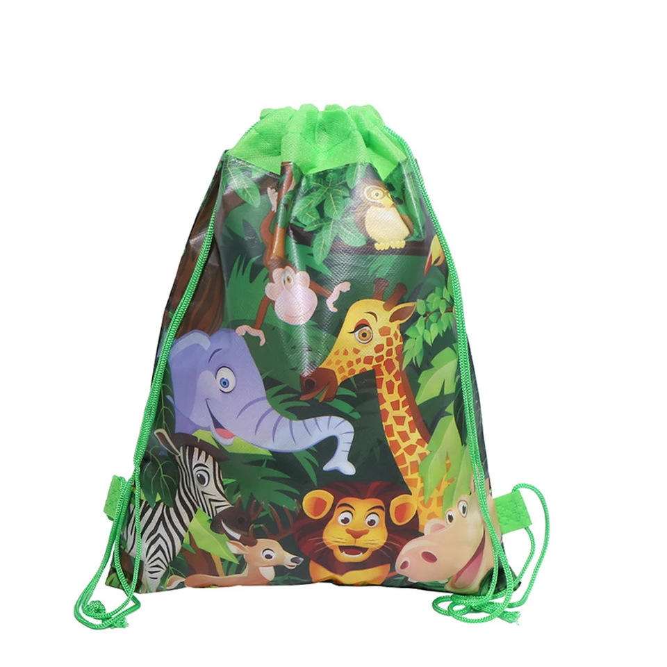 1ks/veľa zvierat džungle téma Mochila netkané tkaniny Replanting narodeninové oslavy dievčatá láskavé darčekové tašky dekorácie batoh