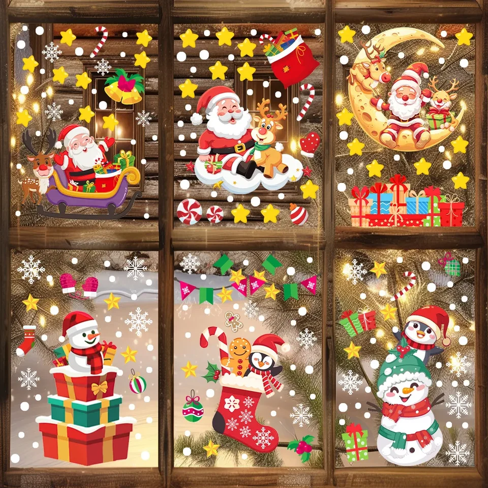 1ks vianočné hviezdy Mesiac Elk Snowman Gift Box