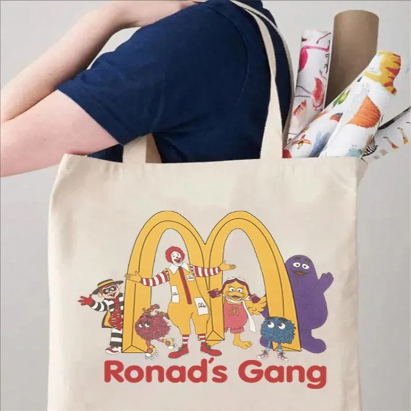 1ks vtipné americké vintage grafické tote tašku nosič taška plátno ramenné tašku roztomilý nakupujúci taška Ideálne pre vonku cestovný darček