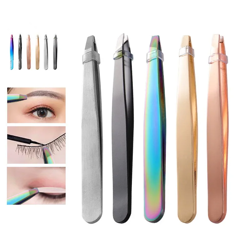1ks z nehrdzavejúcej ocele pinzety obočie klip obočie pinzety kozmetické nástroje na tvár odstraňovanie chĺpkov Krásny make -up nástroj
