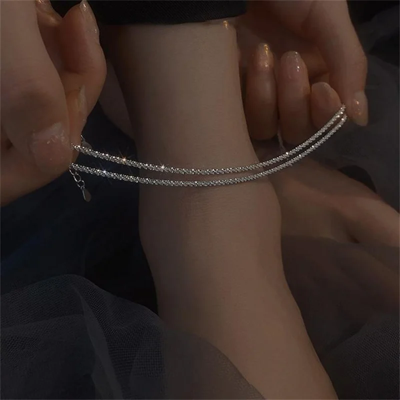 1ks ženský letný šumivý členok plná hviezda Anklet Žena nový príliv Anklet Kórejská sieť Červená módna módna jednoduché šperky doplnky