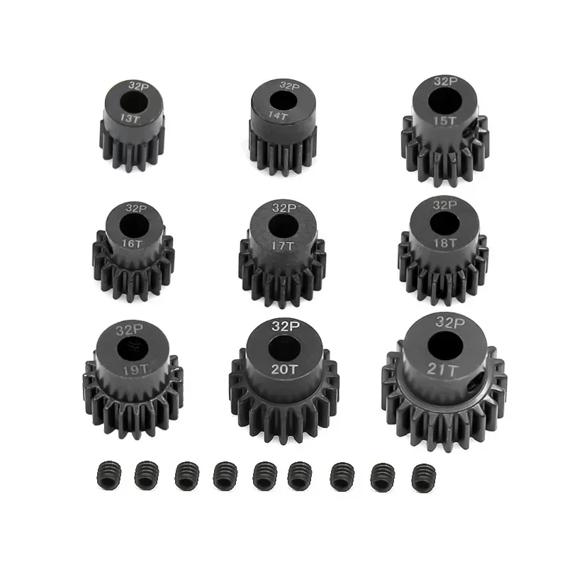 1ksová kovová oceľ 5 mm 32p motor Motor Pinion 13T 14T 15T 16T 17T 18T 19T 20T 21T pre 1/10 1/8 RC Auto dielov