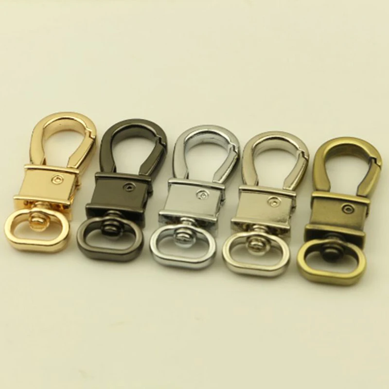 1ksové kovové homospové spúšťače homára spona spona sponky pre DIY kožené remeselné malá mazajte vodítko na kabelku Webbing Webbing Keychain