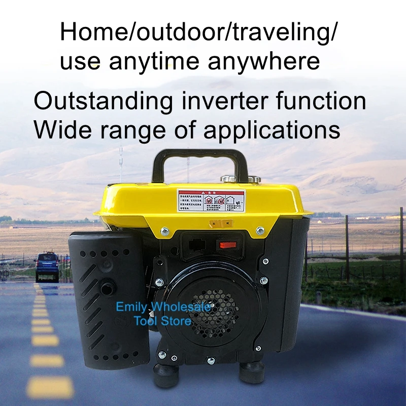 1KW 220V Mute Manual Generator Direct Send Send Send Micro Home Small Mini Prenosný prenosný prenosný vreckový generátor meniča