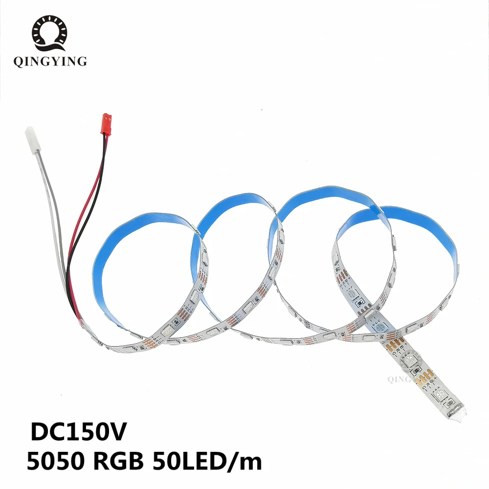 1m / roll SMD5050 RGB LED pásik 50led / meter 220-260MA Konštantný prúd Flexibilná svetlo páska na opravu alebo vymeňte luster