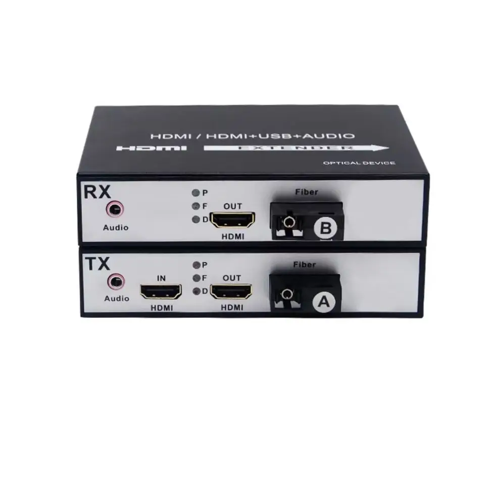 1Pair 1080p HDMI Extender On Fiber Optic 20 km s slučkou a prevodník optického prevodníka Audio SC 1080p Fiber Optic Extender