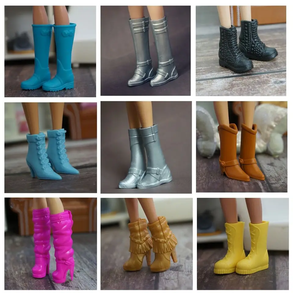 1Pair 30 cm topánky pre bábiky módne topánky módne topánky Fit Foot Dĺžka 2 cm Dolltistyles dlhé kolená topánky DIY Dolls Príslušenstvo
