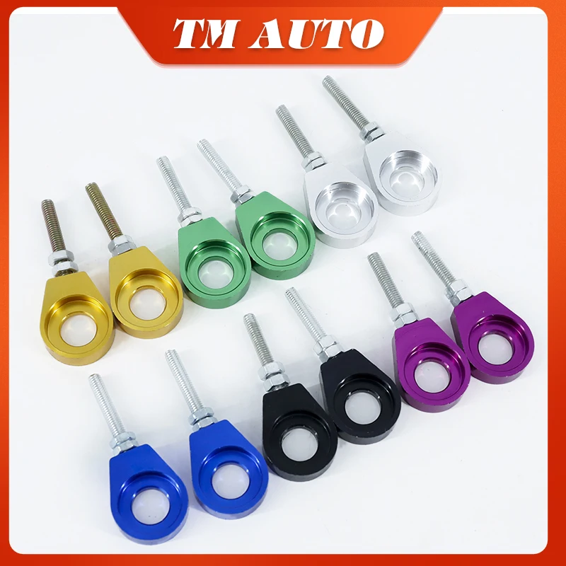 1Pair 7 farieb 12 mm/15 mm hliníkový reťazový napínač nastavovača pre modifikáciu Motocyklu Príslušenstvo