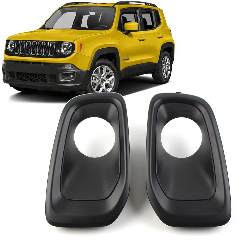 1pair automobil predný nárazník hmlové svetlá Light Cover Exteriér Príslušenstvo pre Jeep Renegade 2015 2016 2017 2017 2018 ABS plast