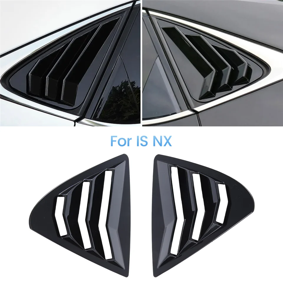 1Pair car zadné okenné kolísky lopatkového krytu uzáveru orezanie pre Toyota Lexus je bočná pútnici vzduchový odtieň SPOILER SPOILER