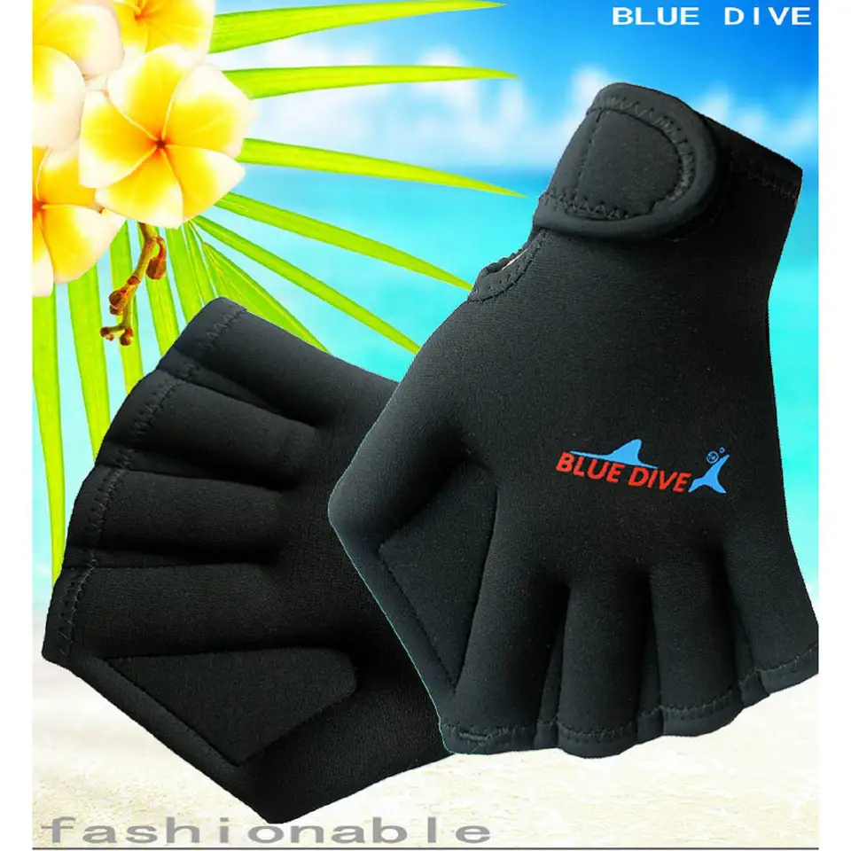 1Pair Hot Sale Unisex Frog Typ Silikónový kúpalisko Ručne plávajúce vlakové rukavice prstové rukavice Fins Webbed Paddle potápačské rukavice leto