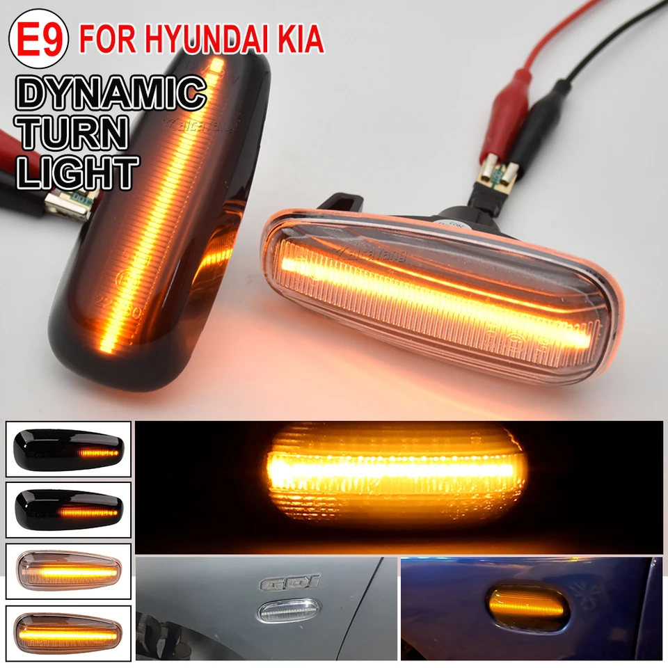 1Pair LED dynamická zákruta signálu svetla Side Fender Marker Sekvenciálny indikátor Blinker pre Hyundai i30 Avante Kia Ceed Rio