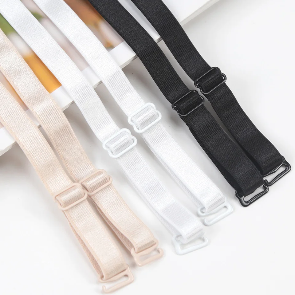 1Pair nastaviteľný sklz odolný voči podprsenkom popruhov nylonové elastické pásy