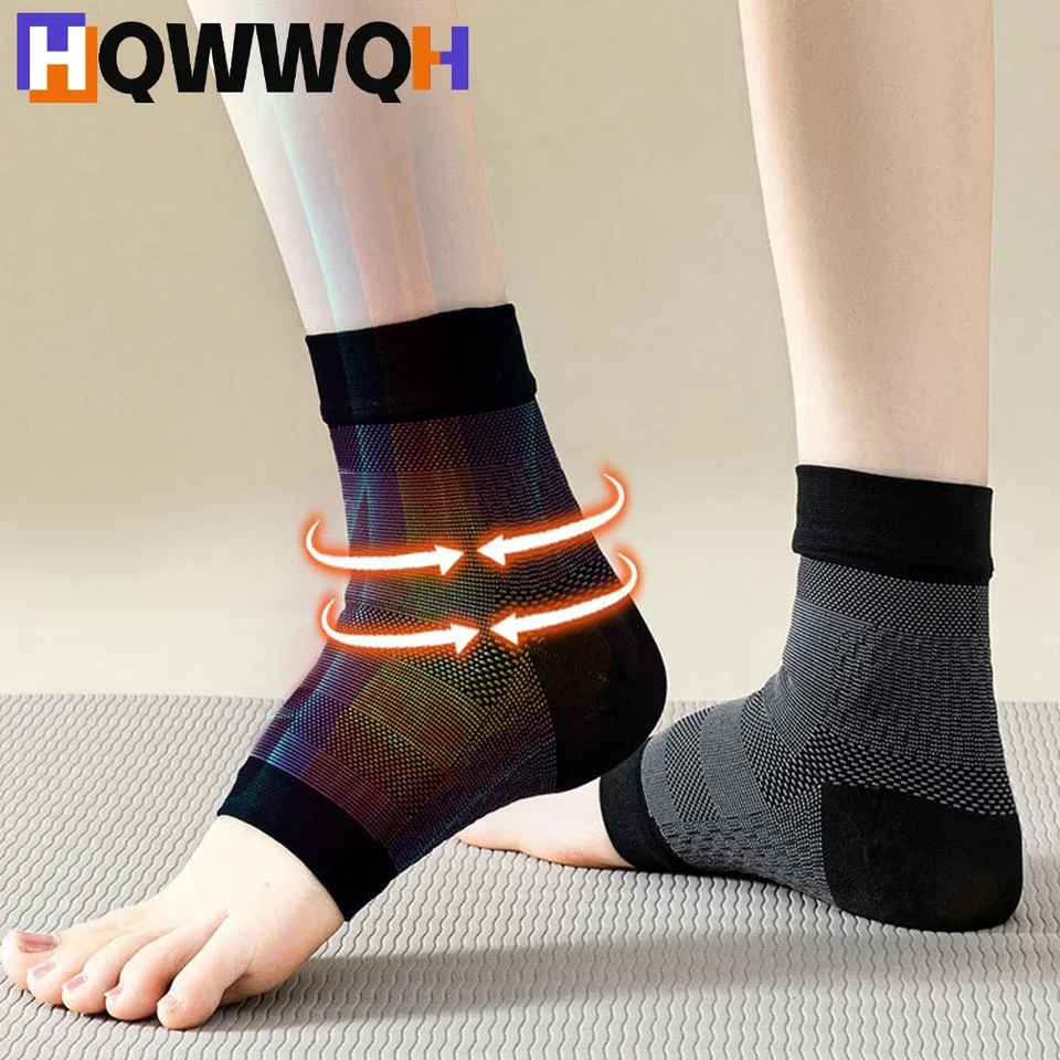 1Pair neuropatia ponožky pre ženy mužov, plantárna fasciitída ponožky členkového kompresného rukávu, podporné ponožky na úľavu z členkovej ortézy