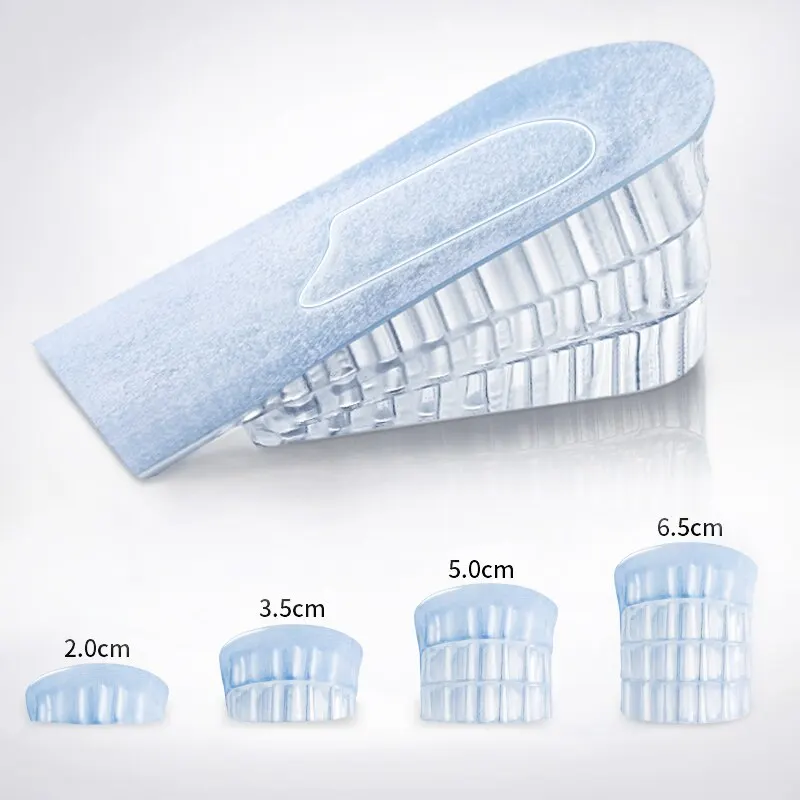 1pair neviditeľné zvýšenie výšky Zvýšenie vložiek pre ženy Men Polovica stielka 3 vrstvy Vzduch nahor výťahy výťahov topánky Pad Path Zdvíhacie vložky