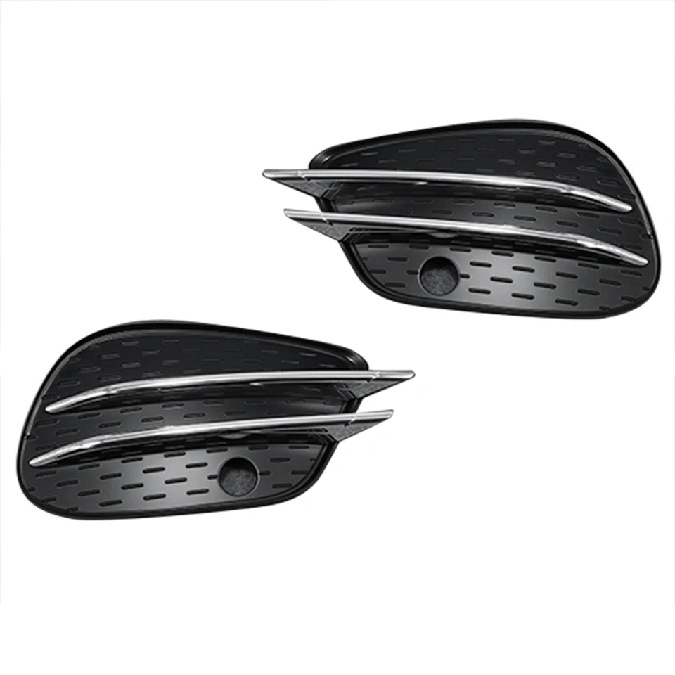 1Pair predný nárazník hmlová lampa vzduchový nôž výbavy pre Mercedes Benz GLE GLS W166 X166 2015-2019 Chrome Splitter Grille a