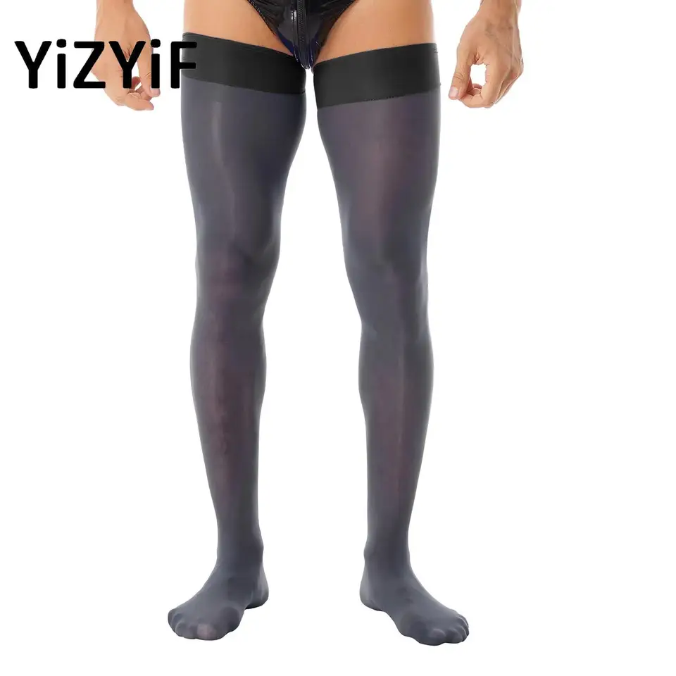 1pair pán s čírymi kompresnými ponožkami olej lesklý položmárny protišmyk