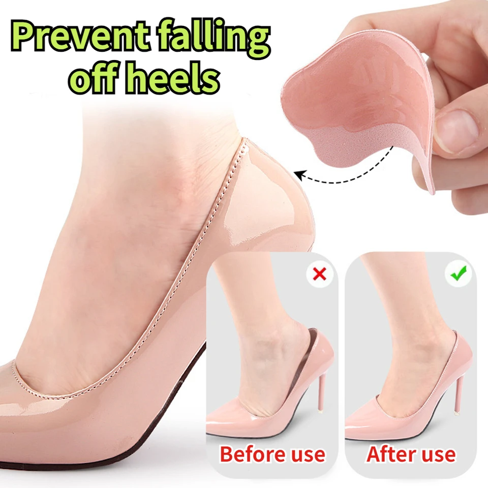 1pair päty nálepky na päty chrániče chrániče päty tenisky Zmeniť veľkosť stiesnených proti nosidiel na nohy, ktoré upravujú veľkosti Vysoké päty vankúš vložky