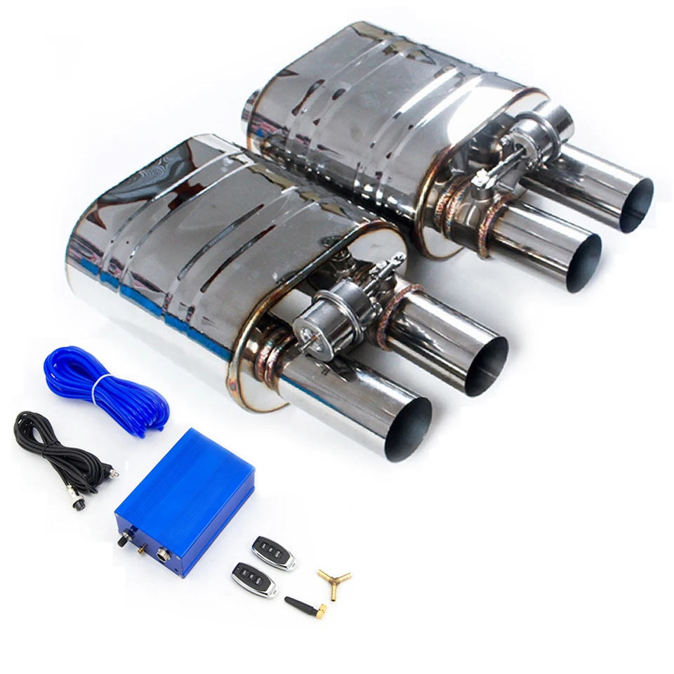 1Pair Universal 2/2,5/3 palcový výfukový tlmič výfukového výfuku Single Inlet Double Outlet H Type vákuum tlmivé čerpadlo