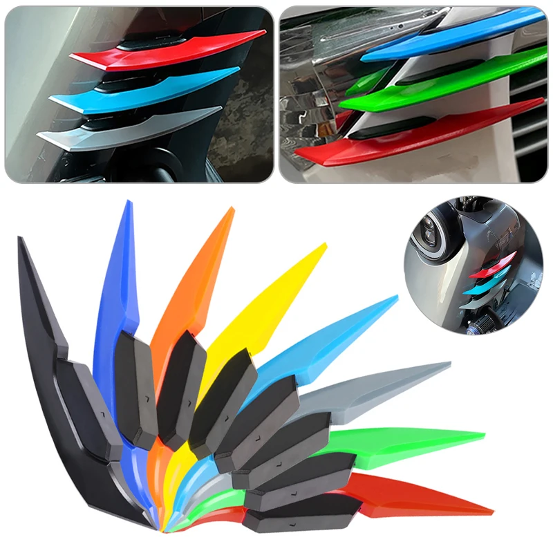 1Pair Universal Motorcycle Winglet Aerodynamic Soiler Dynamic Wing s lepiacou dekoráciou nálepky pre skúter motocyklov