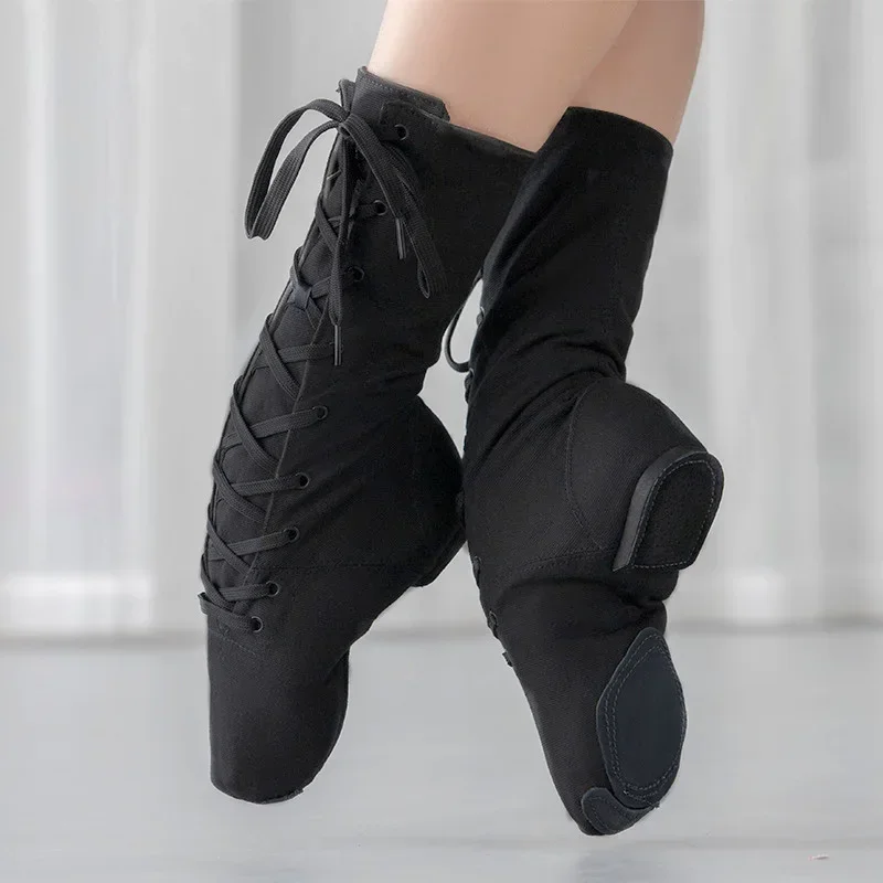 1Pair/veľa mužov Ženy Športové tanečné tenisky Jazz Dance topánky plátno tanečné topánky Ženy Dancing Short Boots Dievčatá/chlapci Dance topánky