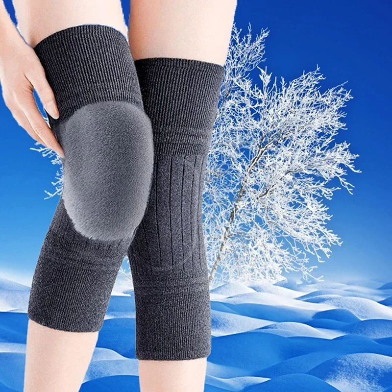 1Pair zimná kolenná ortéza Termálna noha Koldere teplej rukávu pre ženy Men Men Men Men Wool Knee podpora podpora kĺbov Artritída šľachy