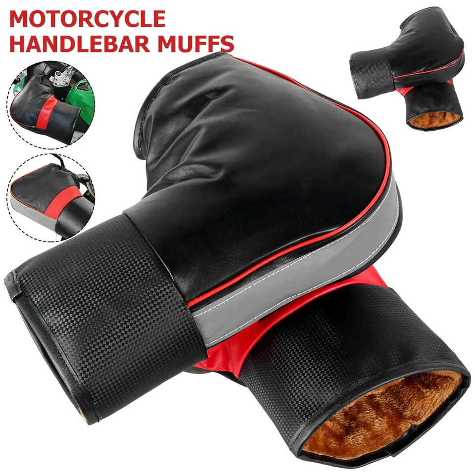 1Pair zimné teplejšie motocyklové rukavice rukavice rukavíc Ochrana Ochranné motocykle Hrubá teplá rukoväť