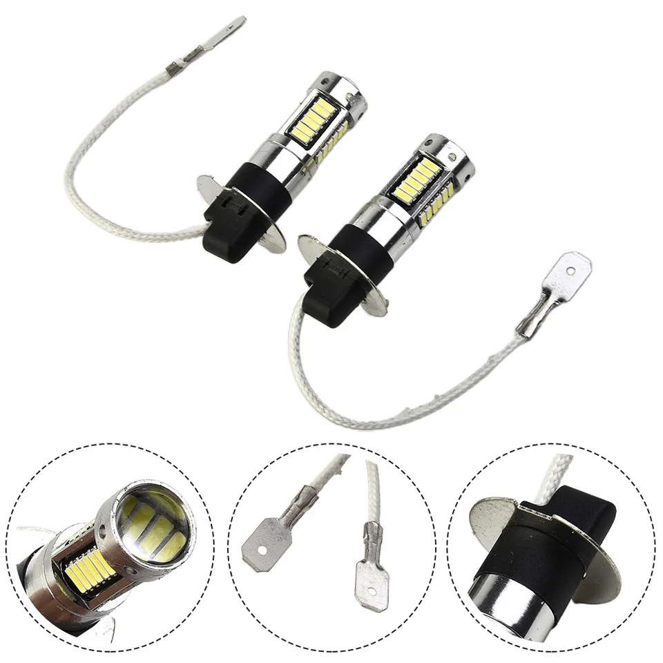 1Pair úplne nový hmlové hmlové žiarovky H3 LED žiarovky Super Bright Canbus 6000K Car Lamps White 100W pre motocykel automobilu