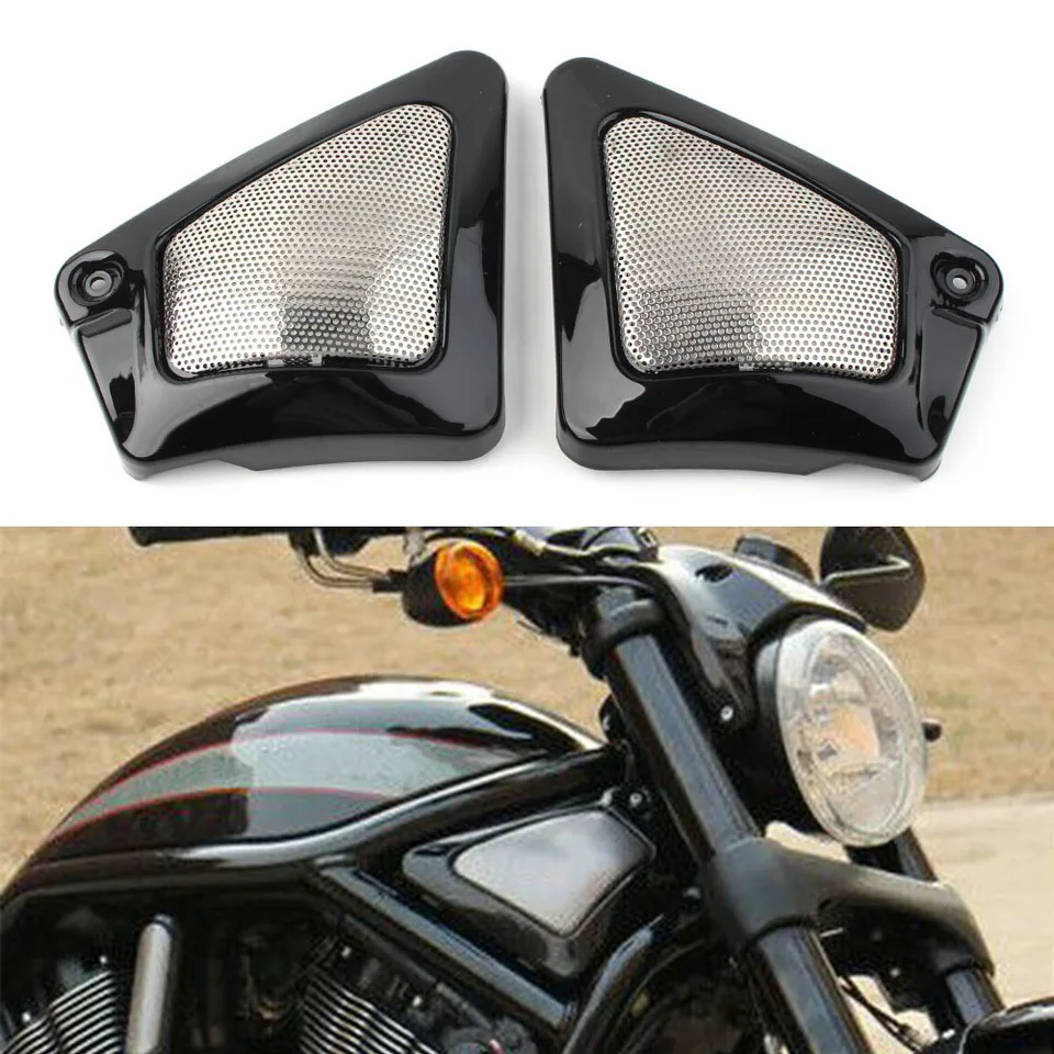 1Pair Čierny rám na krk bočného krytu strážca pre Harley V-Rod Vrsca 2002-2006 a Vrscaw 2007-2010 a nočná tyč VRSCD 2006-2008