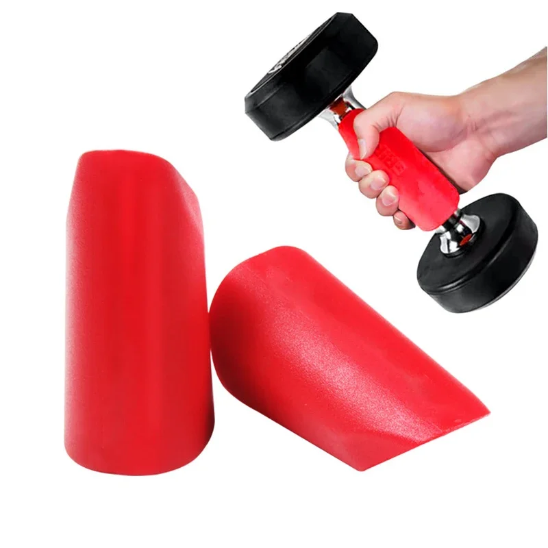 1pair-činka činka Barbell Rukoväte rukoväte Silikón proti skĺznutiu chráni
