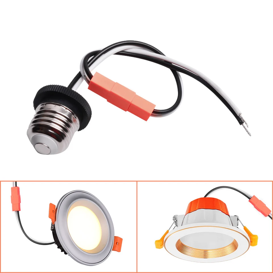 1Pair/šarža 600V 6A konektor rýchleho drôtu pre LED Downlight na napájací balastový zástrčkový kábel muž do rodiny s džbánmi E26 E27