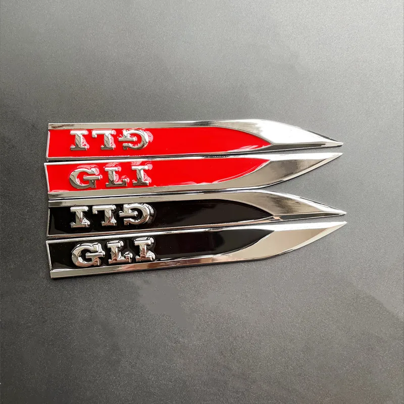 1pairs kovové logo gli odznak nálepky fender emager pre nálepku pre Volkswagen VW Jetta 4 MK4 MK5 MK6 MK7 GLI Príslušenstvo