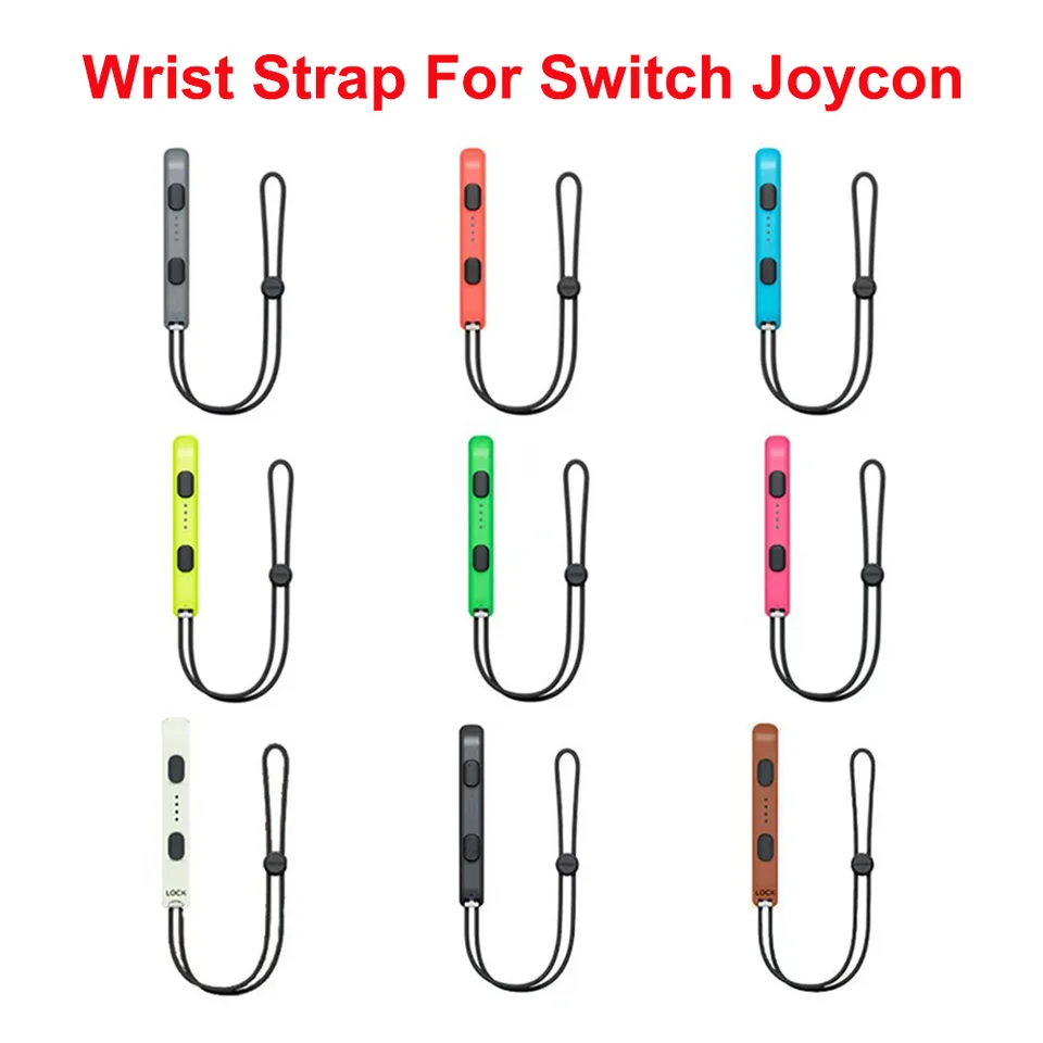 1Pairský remienok na zápästie pre Switch JoyCon - Výmena dielov na šnúrku Príslušenstvo pre ovládač Joy -Con W/ Upgrade Metal Rail
