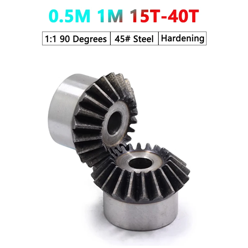 1pc 0,5 m 1 m kŕmidla 15 16 18 20 22 25 30 35 40 Zuby 1: 1 90 stupňov Meshing Uhol kovový hnací prevodový stupeň 45#