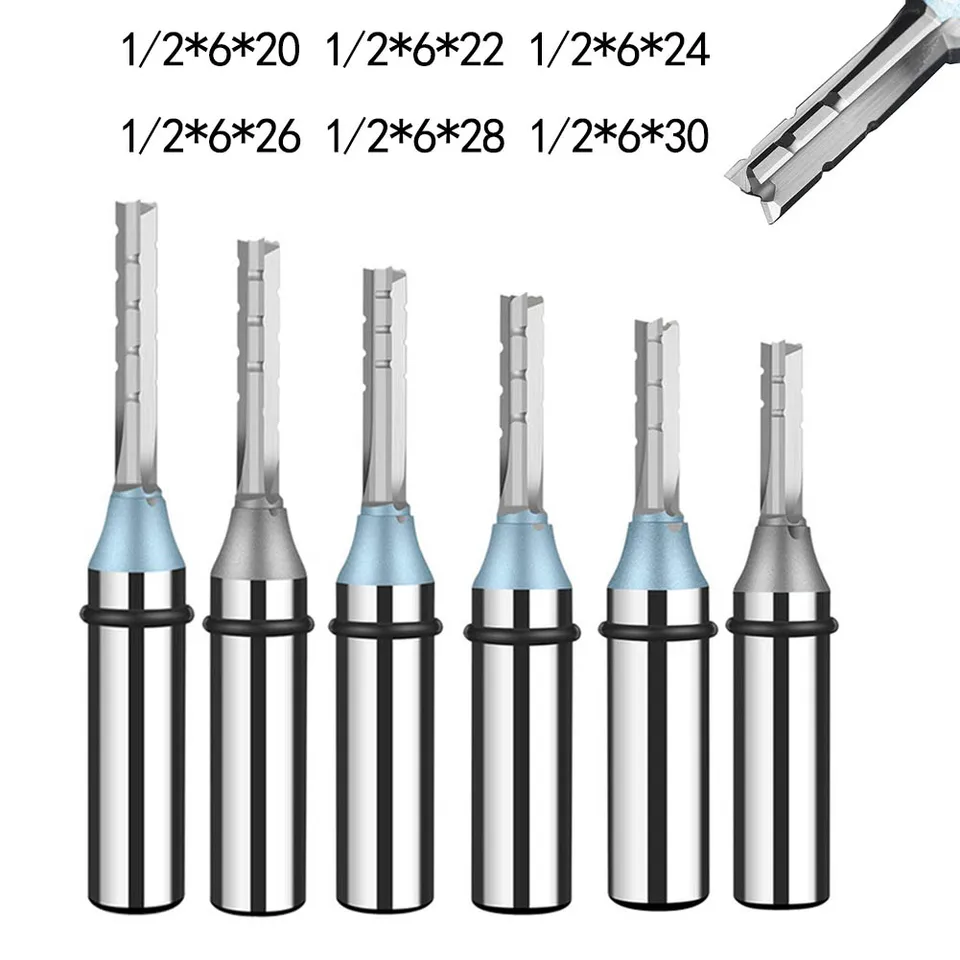 1pc 1/2 stopka 3 flauty rezanie rovného smerovača bit 6-in-1 karbid cnc orezávanie dlo