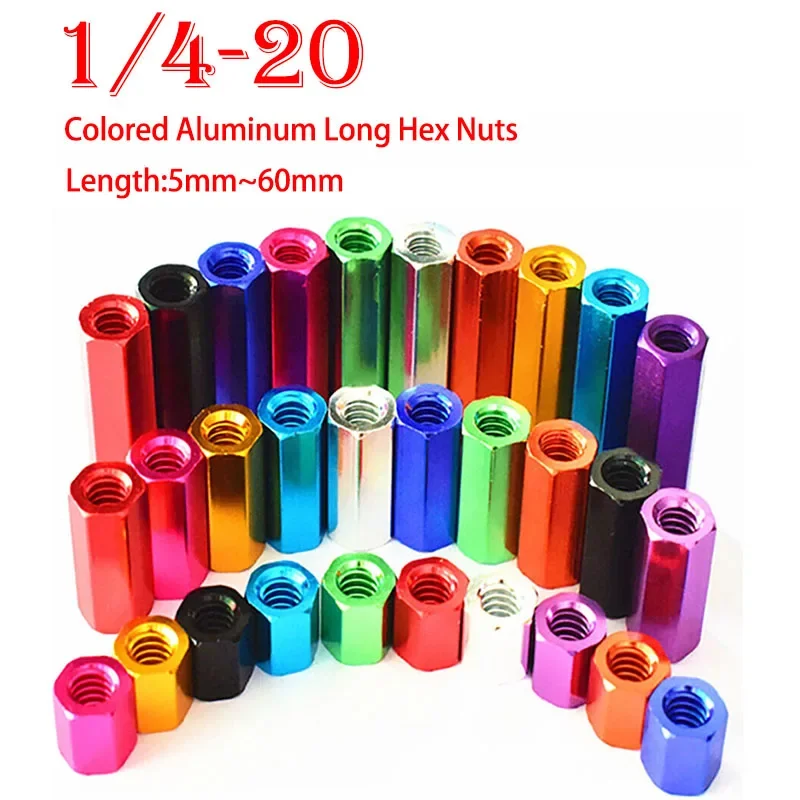 1PC 1/4-20 HEX PETCONFONP SPACER ŠTÍTNOSTI ŠTARTOVÝCH ŠTVÁDOV NAPRAVY HLASICKÁ ZLATNOSŤ ZLATIE ŽIADNEJ ZLOŽENÉ ZAMESTNENIE DVOJA PÁSA 5 mm ~ 60 mm