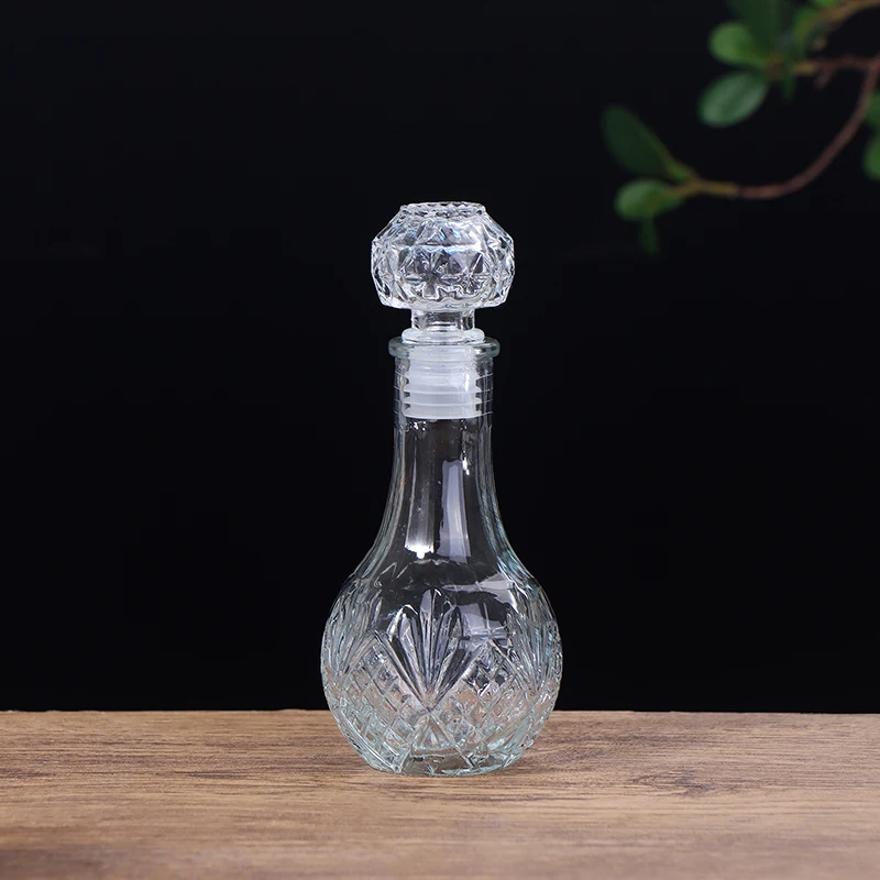 1pc 100/150 ml priehľadný sklenený pohár whisky dekanter party party whisky sklenená fľaša na likér bourbon barware