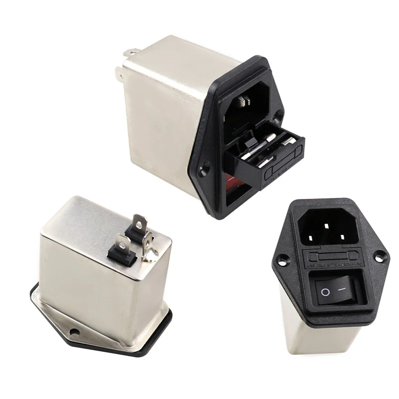 1pc 10a napája EMI filter canny jamka EMI s konektorom Rocker a Socket Connector CW2B-10A-T