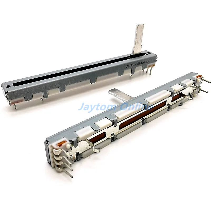 1pc 10K Alpy 7,5 cm 10kax2 20kax2 10Kbx2 Single-Unit Slide Potentiometer Mixer Objem Puser RS6011 Dĺžka rukoväte FADER 15 mm