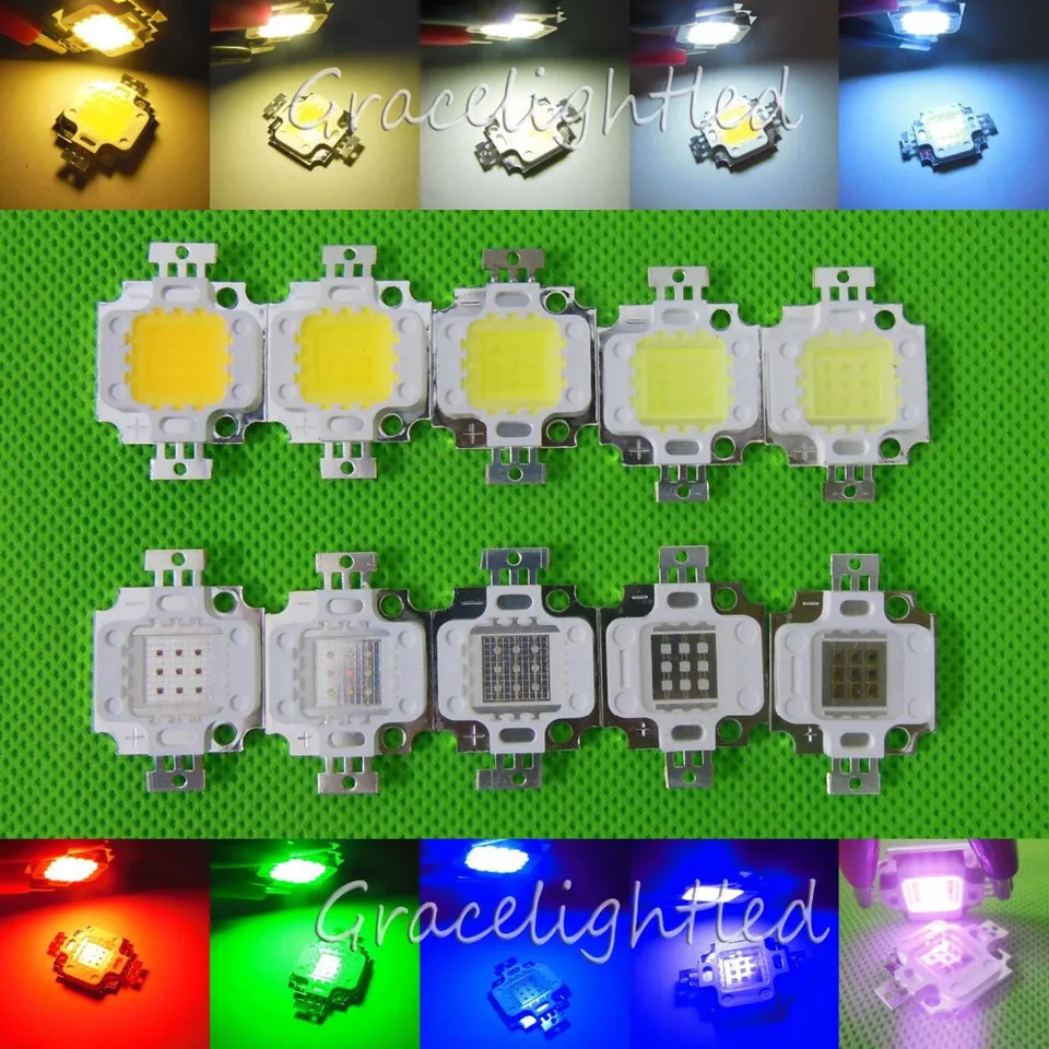 1pc 10W High-Power LED UV 395-425NM, IR 840-940NM