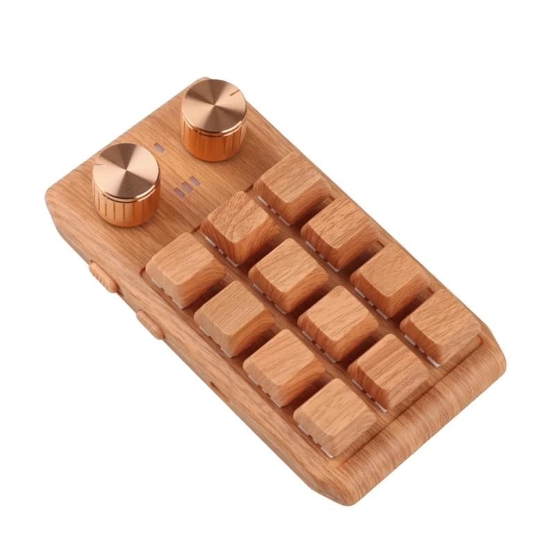 1pc 12-kľúčová herná klávesnica One Handed Programovateľná mechanická klávesnica s 2 gombíkmi USB/BluetoothCompatibilnými mini klávesnicami