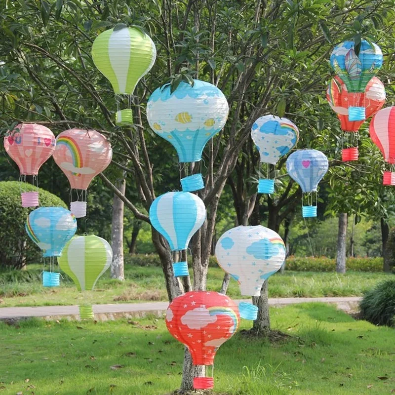 1pc 12inch 30 cm viacfarebný horúci vzduchový balón papier Lucerny, ktoré si želajú lampy na narodeniny Čínska svadobná večera suchý darček
