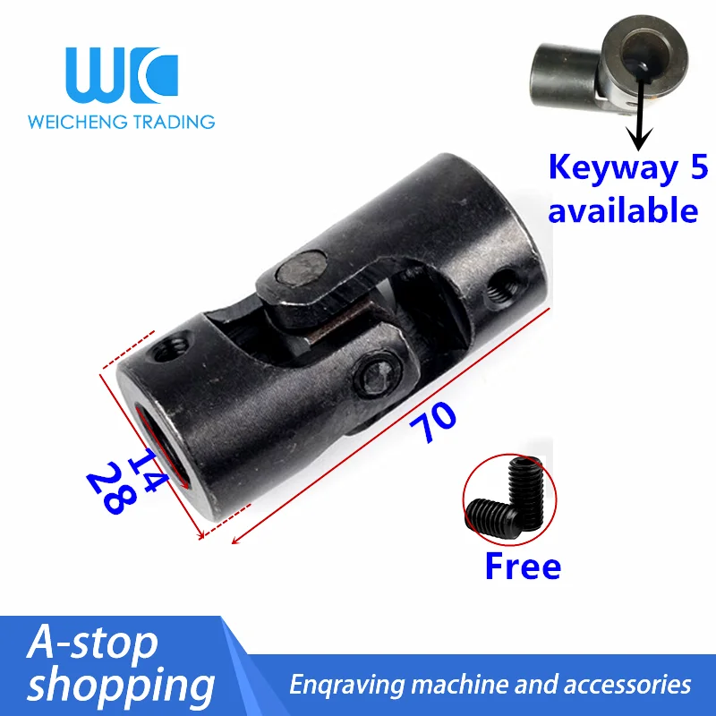 1pc 14*28*70/60 Keyway 5 Univerzálny spojovací konektor spojovacieho motora DIY