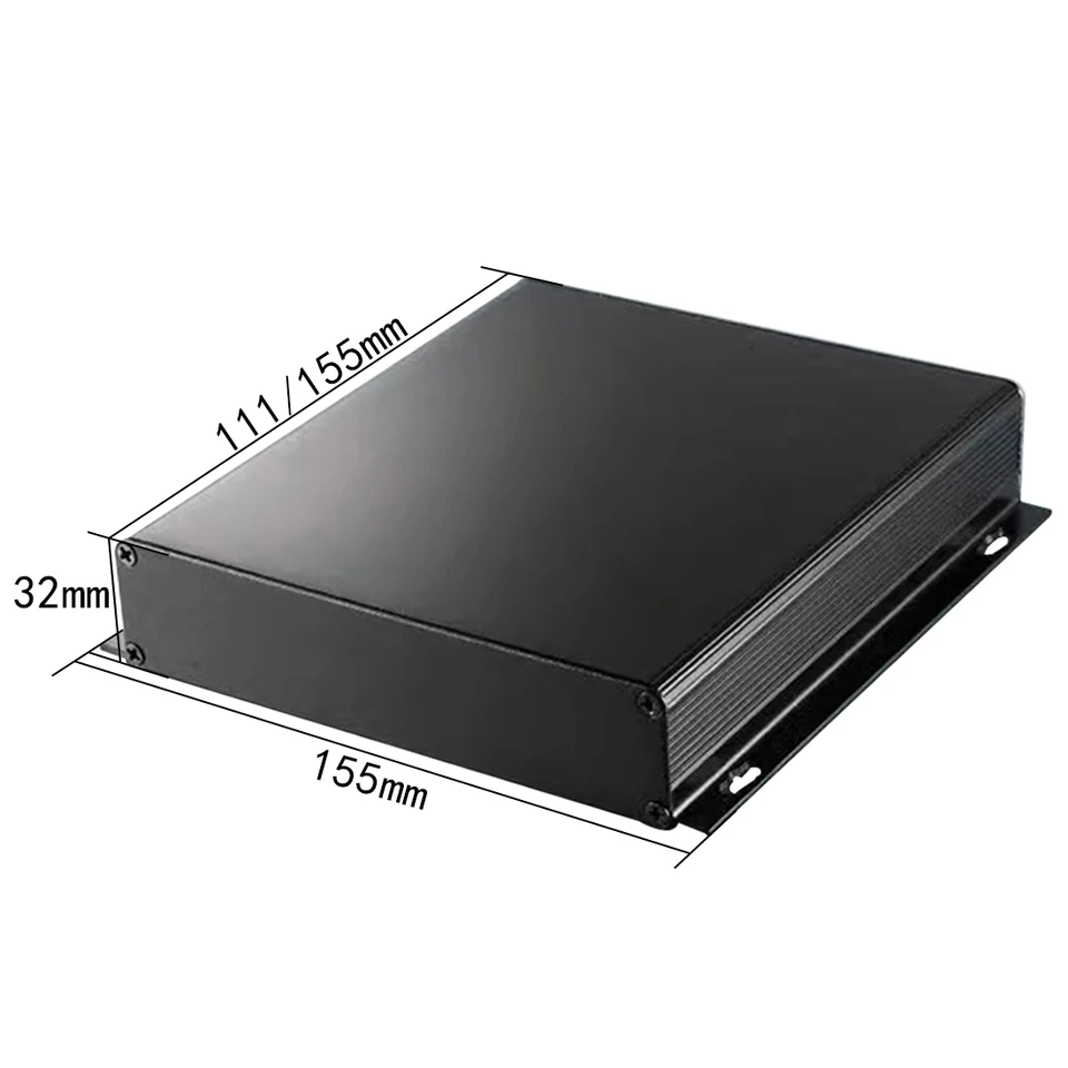 1pc 155*32 mm hliníkové krytiny projekt Project Box PCB Shell Black Golden Prispôsobené DIY NOVINKA