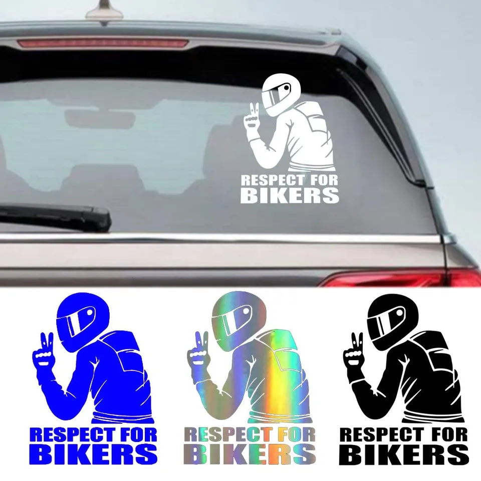1pc 15x11cm Rešpektovanie nálepky na motorové vozidlá pre motocykle na vozidle Vinyl 3D slepky na motocykle Vinyl 3D nálepky a nálepky