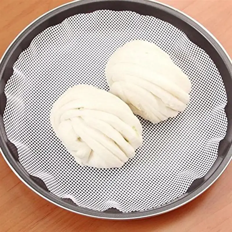 1pc 17 veľkosti okrúhle nelepivé silikónové parné parné podložky biely dim sum papierová domáca reštaurácia Parníky rohož kuchyne kuchynské varenie doplnky