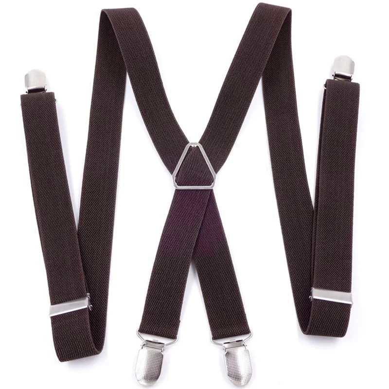 1pc 2,5*110 cm mužov Ženy Suspender Dospelý 4 klipy Pánske suspendácie x Typ Elastický nastaviteľný remienok Široké rovnátka Práca Muž Jockstrap